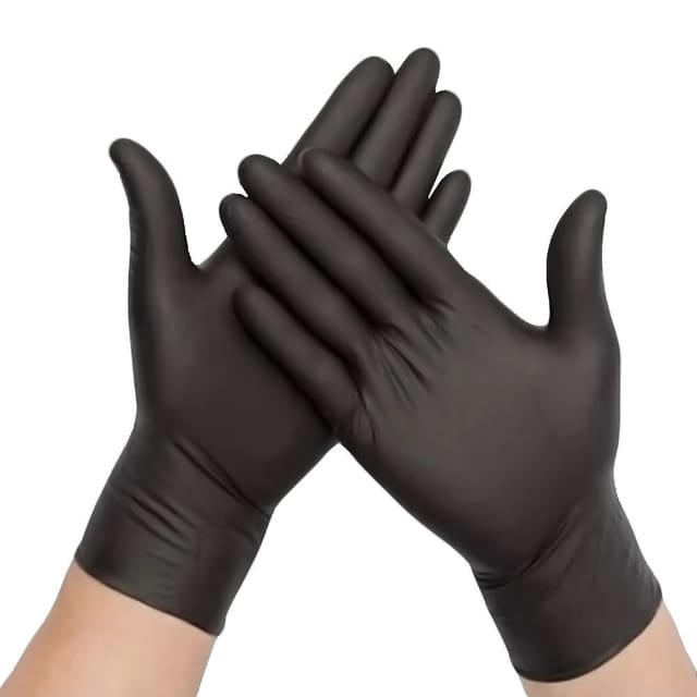 Gloves Nitrile Black (XS, S, M, L)