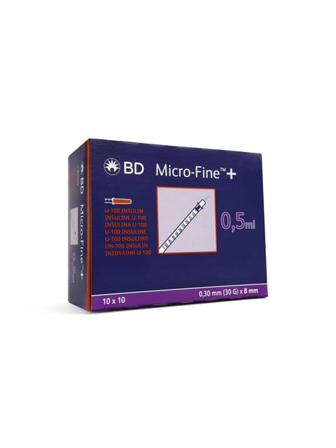 0.5ml BD Micro-Fine Plus U100 30g 8mm (x100)